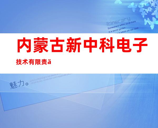 内蒙古新中科电子技术有限责任公司